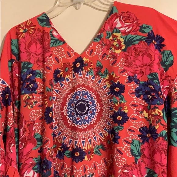 New Umgee Boho pink floral kimono - Picture 7 of 8